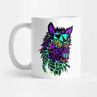cute wolf ecopop art pattern Mug